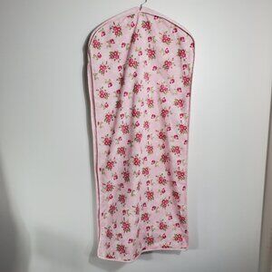 Vintage Pink and Green Floral Clothes Garment Bag 42 Inched Long